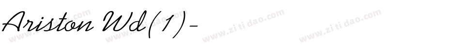 Ariston Wd(1)字体转换